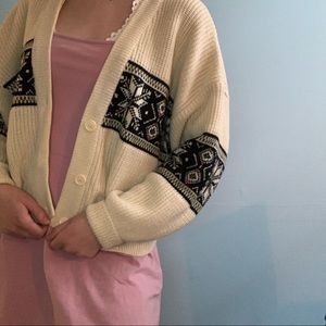 ❌❌SOLD❌❌  Paris Sport Club Cream Knit Sweater